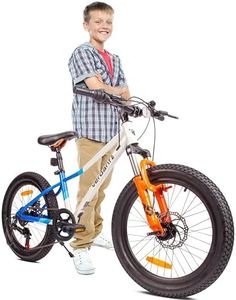 Verdant Bike Vélo pour Enfant pour garçon 20 Pouces Taille de Roue au Choix 6 Vitesses Shimano Vélo Enfant de 6 à 10 Ans Hauteur réglable (Blanc Bleu Orange)