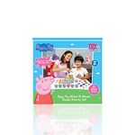 ToyMagic Peppa Pig Soft Dough Match N' Mould Cube Activity Set with Moulding Lid|Pack of 6 Tubs 50gm Each |Water Based Dough|Art & Craft Kit|Birthday & Return Gift for Kids 3+|Non-Toxic|Made in India