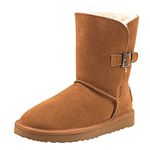 Shenduo Boots for Women Winter Short Boot Women's Snow Boots 5.5UK Chestnut DA5803 39EU