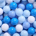 GOGOSO Balls Pit Balls for Toddlers Kids Girls Boys Plastic Playballs Playhouse, Baby Pool, Fun Centers, Phthalate Free BPA Free,2.2inch,100pcs(Blue)