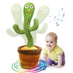 seOSTO Singing Dancing Cactus Toy Repeat What You Say, Talking Cactus Toy for Children Interactive Baby Toys for Year Old Boys Girls Gifts, Baby Encourage Speech