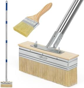 MAVRIZ Deck Stain Brush with 59" Long Handle, Heavy Duty Large Deck Stain Applicator with 3" Small Paint Brush Set for Staining Wood, Fence, Wall, Furniture