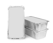 Aluminum Foil Food Storage Containers with Lids Pack of 100 - No6a (197 x 105 x 49mm), Mini Loaf Pans, Oven Trays - Food Container for Meal Prep, Takeaway, Roasting, and Airfryer Cooking