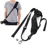 Zonkar Professional Camera Padded Shoulder Neck Strap Sling Belt Quick Release Safety Black Neoprene Design for DSLR Canon Nikon Sony Pentax Fujifilm Universal SLR Camera