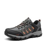 NORTIV 8 Men's Waterproof Hiking Shoes Outdoor Trailing Trekking Camping Walking Shoe Quest,Size 11,Black/Dark/Grey/Orange,Quest-1