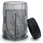 Boulders Tools Large Tire and Wheel Storage Cover - Durable Polyester Protection for Up to 30" Tires, Easy Deployment & Tidy Drawstring Base, Includes Storage Bag