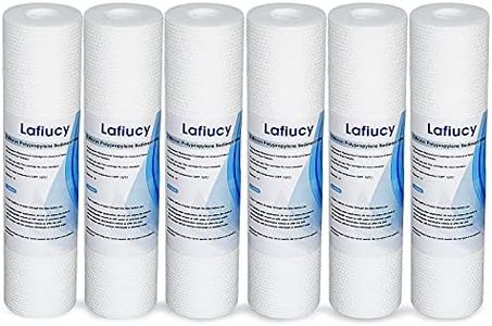 Lafiucy 5 Micron 10" x 2.5" Filtro de Agua Sedimentado para Toda la Casa Cartucho de Reemplazo Compatible con Unidad de Osmosis Inversa de 10 pulgadas,6pack