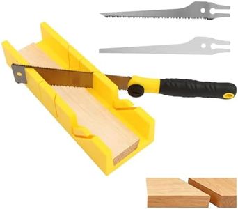 Miter Box and Saw Set, 2.68-Inch Wide Lightweight Miter Box with Japanese Pull Saw (10/17 TPI), Woodworking Tool for DIY, Crafting, Carpentry