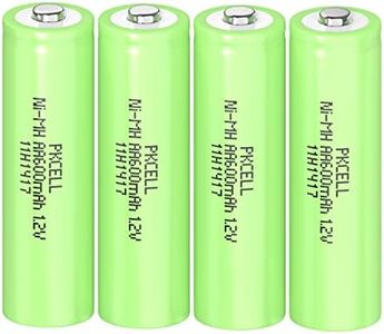 PKCELL AA Rechargeable Battery NiMH 1.2 V 600 mAh for Solar Lights Toys Pack of 4