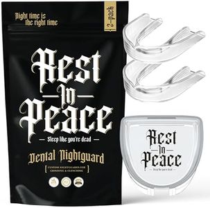 Rest in Peace Night Guard - Pack of Two Moldable Mouth Guard for Teeth Grinding Clenching Bruxism (Clear)