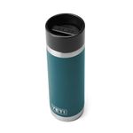 YETI Rambler 18 oz Bottle, Stainless Steel, Vacuum Insulated, with Hot Shot Cap, Agave Teal