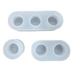 R H LIFESTYLE Silicone Round Tealight Candle Holder Mould for Resin, Concrete and Cement Candlestick Epoxy Resin Casting Mold, Pack of 3