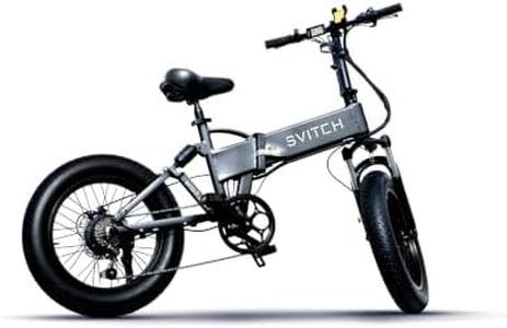 SVITCH XE Electric Bicycle for Men and Women – 250W Rear Hub Motor, 48V 11.6Ah Li-Ion Battery, Shimano 7-Speed Gears, Dual Suspension, Fat Tyres, Double Disc Brakes, LCD Display, LED Light (Grey)