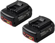 Upgraded 2 Packs 5500mAh 18V BAT620 Battery Compatible with Bosch 18V Battery Lithium ion 18Volt Battery Replacement BAT609G BAT609 BAT618 BAT618G BAT619 BAT620 BAT622 BAT612 with Charging Indicator