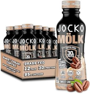 Jocko Mölk 30g Grass Fed Protein Shakes – No Added Sugar Protein Drinks KETO Friendly - Ready to Drink 12 FL Oz (Pack of 12) Sweet Cream Coffee