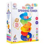 Ratna's Rainbow Spinnig Tower Ball | Baby and Toddler Educational Toys, Safe and Non Toxic for Infants - Multicolor