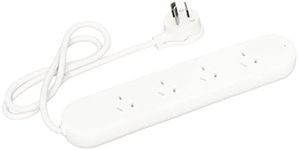 HPM 4 Outlet Surge Protected Powerboard White