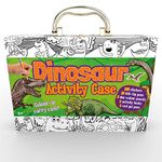 Bookoli - Dinosaur Activity Case - Fun Activity Set for Kids - Dinosaur Gift for Kids Aged 6 to 9 Years - Includes Dinosaur Colouring and Activity Books, Pens and Over 100 Stickers