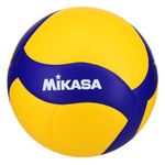 MIKASA V330W, Competition Club Indoor Game Volleyball, Blue/Yellow