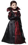 Girls Royal Vampire Halloween Costumes Child Vampiress Role Play Cosplay Dress Up Medium(for Height 110-120cm)