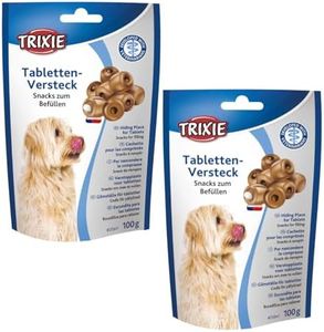 Trixie Nascondiglio per Compresse per Cani | Confezione Doppia | 2 x 100 g | Integratore Alimentare per Cani | Facilita l'Assunzione di Medicinali | Apertura per Compresse