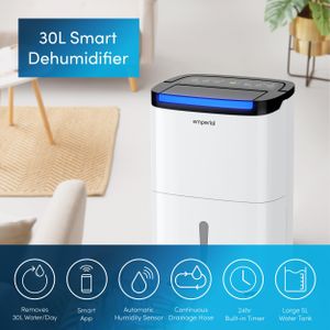 Emperial 30L Wi-Fi Dehumidifier – High Capacity Moisture Removal