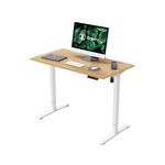 ErgoYou Electric Height Adjustable Table Motorized Ergonomic Sit Stand Desk - 80 Kgs Max Weight Capacity - SM4 Series - 600 x 1200 mm - Maple Laminate Table Top