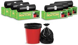 Newtone Premium Garbage Bags Size 17 X 19 Inches (Small) 180 Bags (6 Rolls) Dustbin Bag/Trash Bag - Black Color