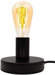 YXTH Industrial Table Lamp Base E26/E27 Ceramic Base Holder, Vintage Small Desk Lamp with Plug in Cord On/Off Switch Edison Lamp for Home Lighting Decor (Small)