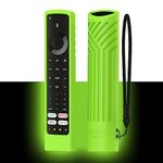 Universal Remote Control Cover for TOSHIBA CT-8565 Remote/JVC RM-C3253 Remote/Xiaomi Fire Smart TV F2/TCL CF630 YKF494-B204, Anti Slip Silicone Remote Cover Anti-Lost with Loop,Fluorescent Green