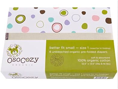 OsoCozy Organic Cotton Prefolds (Infant Short (6-16 lbs)