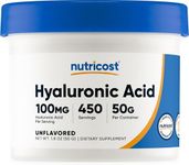 Nutricost Hyaluronic Acid Powder 50 Grams - Water Soluble, Fine Powder, Gluten Free, Non-GMO