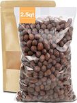 Expanded Hydroponic Clay Pebbles 2qt, 1.6 lb, 8mm-12mm, Natural Organic Flower Orchid Plant Grow Media, Porous Stones for Hydroponics, Drainage, Decoration, Aquaponics and Other Gardening Essentials