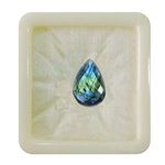 55Carat Natural Certified Labradorite Morpankhi Dhanu Rashi Ratan Gemstone 9.25 Ratti 8.41 Carat Chekar Pear Shape Astrology Birthstone Chakra Brihaspati Stone Art and Craft Supplies