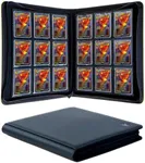KUOOKING Toploader Binder - Holds 288+ Top Loaders for Cards, 9 Pocket Top Loader Binders with Sleeves for 3" x 4" Rigid Card Holders for Baseball, Football and other Sports Cards(Black)