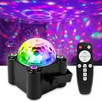 BUCLHOZ Party Lights Dj Disco Ball Light with Sound Activated and Black Lights for Glow Party (Black)