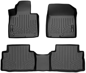 SMARTLINER Custom Fit All Weather Black 2 Row Floor Mat Liner Set Compatible with 2021-2023 Hyundai Santa Fe