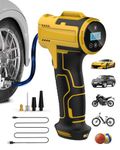 E-SMARTER Cordless Tyre Inflator, 150PSI Handheld Tyre Inflator with Heat Dissipation, LED Light, 6000mAh Batteris, Car Accessories for Men, Women, Car Pumps for Tyres, Bicycles, Motorcycles, Airbeds
