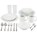 2-Person Dinning Set (18+ Piece) – Kitchen Starter, Home Starter, Kitchen Set, Student Kitchen Essentials, Student Essentials for University