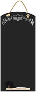 Chalkboards UK Sweet Home CHB131 Tableau noir fin avec corde, plateau et craie. Gamme Booths Design Bois, noir, 60 x 26,5 x 1 cm