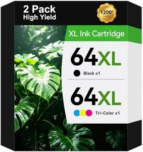 64XL Ink Cartridges Combo Pack Replacement for HP 64XL 64 XL Printer Ink 64