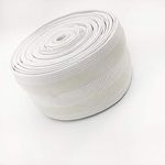 2 inch Non Slip Straight line Silicone Gripper Elastic Band Tape for Sewing/Hair/ Cuffs of skiwear, Underwear 5 Yards per Roll (2 inch, White)