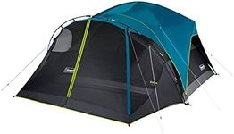 Coleman 8-Person Carlsbad Dark Room Dome Camping Tent with Screen Room, 2 Rooms, Blue