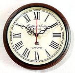 Nautical Collection Wooden Wall Clock Vintage Unique Style Art Decorative Clock for Home & Office 12 inch - (Brown)