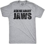 Toddler Ask Me About Jaws Tshirt Funny Shark Movie Flip Up Tee for Kids Funny Toddler Shirts Shark T Shirt for Toddler Funny Flip T Shirt Toddler Graphic Light Grey 5T