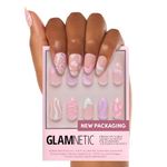 Glamnetic Press On Nails - Wild Card | Opaque UV Finish Short Pointed Almond Shape, Reusable Pastel Nails in 12 Sizes - 24 Nail Kit with Glue