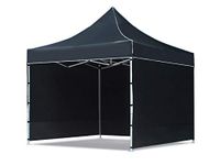 Invezo Gazebo Tent/Outdoor Tent 10 x 10 ft (28 kgs, Black) with 3 Side Cover, Canopy Tent/Portable & Foldable - 2 mins Installation