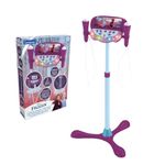 LEXIBOOK, Frozen, Lighting Speaker with stand for children, musical toy game, adjustable height, light effects, 2 microphones included, MP3 plug, Aux-in cable plug, purple/blue, S160FZ