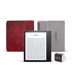 Kindle Oasis Essentials Bundle including Kindle Oasis (Graphite), Amazon Leather Cover, and Power Adapter