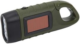 Hand Crank Solar Powered Flashlight, Portable Emergency LED Flashlight with Solar Panels Full Charge Life up to 2 Hours, 4.9 x 1.8in Mini Survival Flashlight for Outdoor Sports Climbing Camping